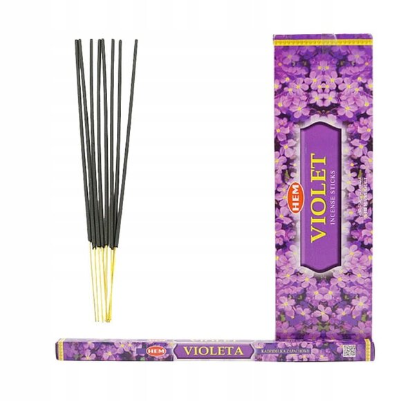 Hem Incense Sticks - Lot of Violet and Precious Lavender - 8 Sticks in Each Pack - Picture 2 of 5